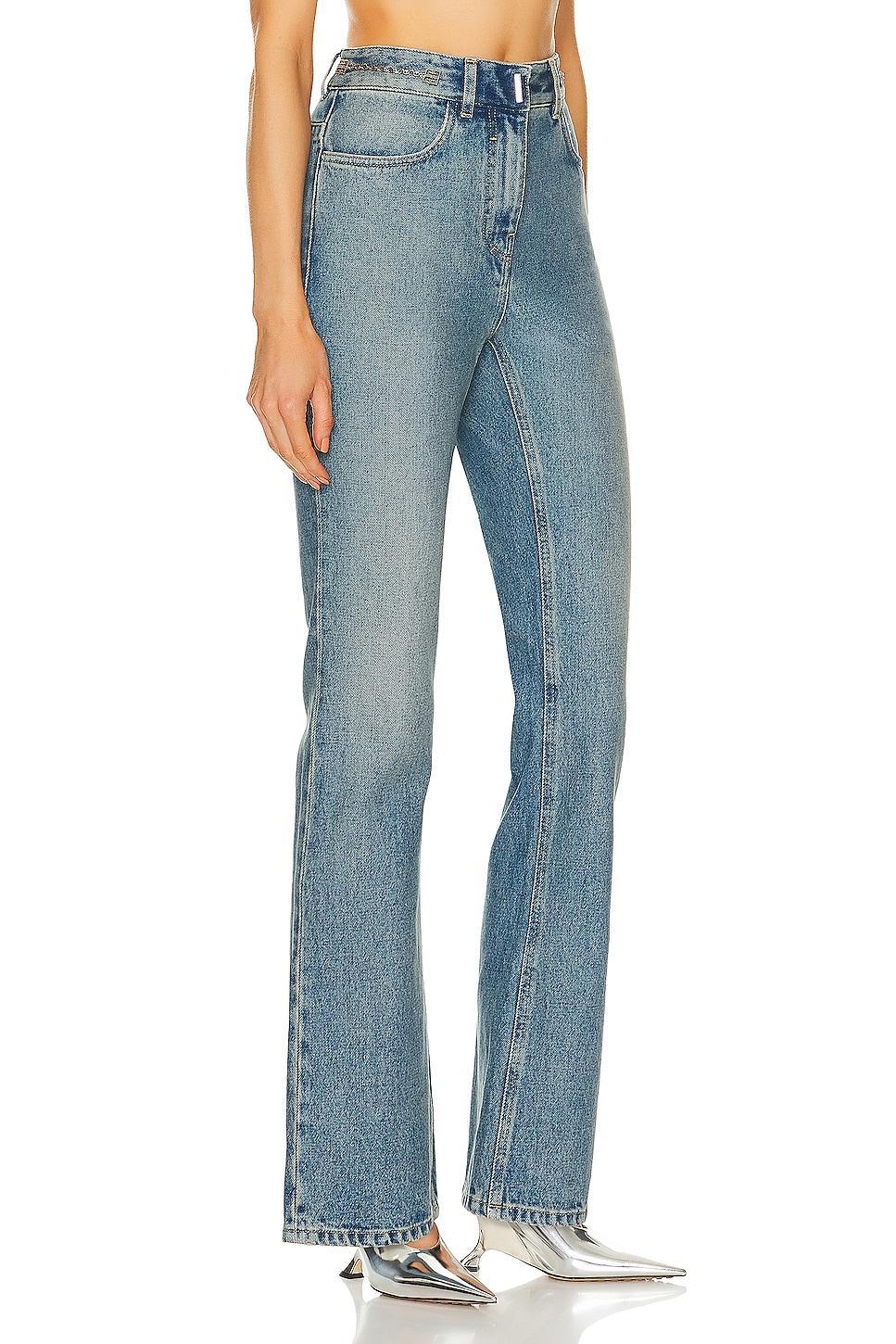 Givenchy - High-Rise Bootcut Jeans - BlueModa Operandi Product Image