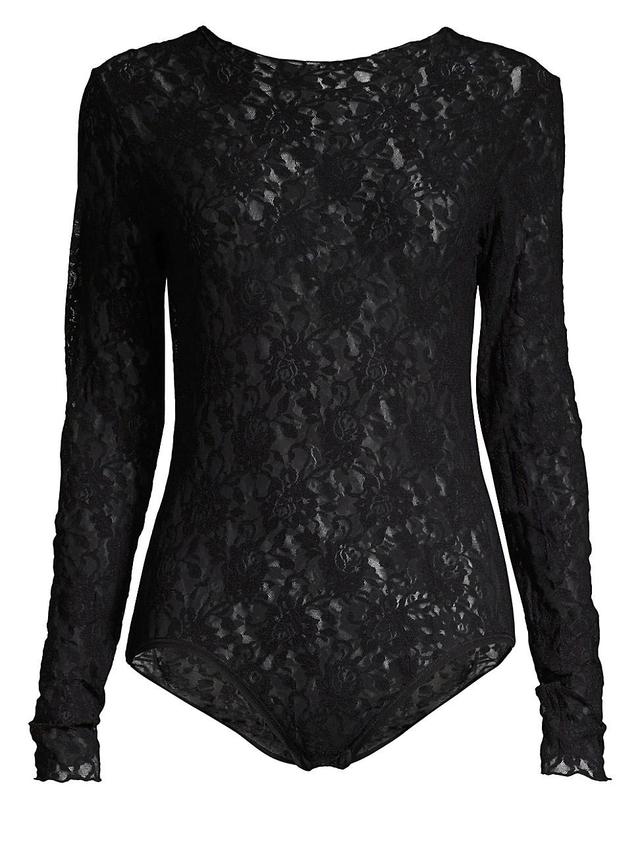 Womens Signature Lace Long-Sleeve Bodysuit Product Image