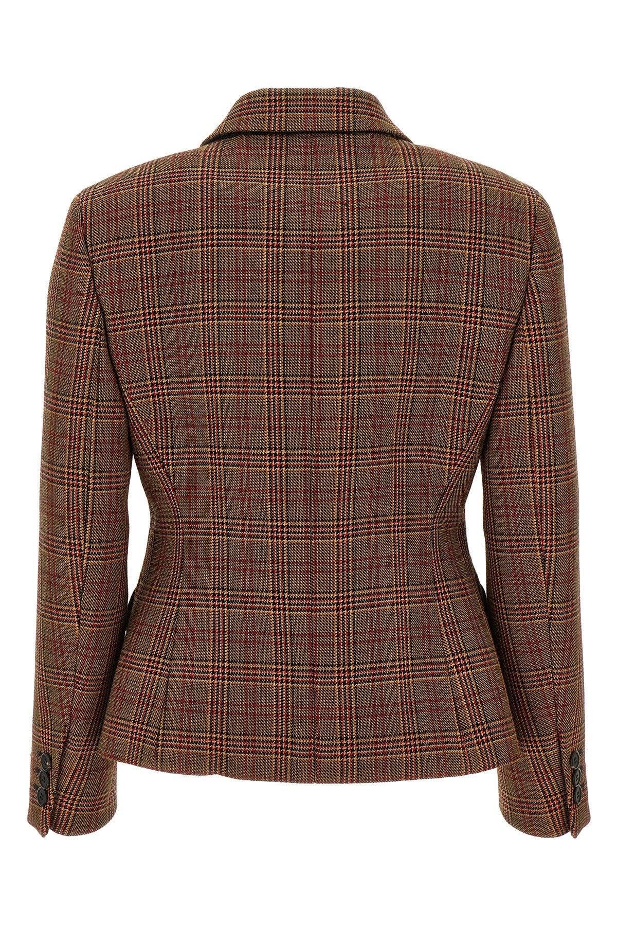 Plaid-check Blazer In Multicolor Product Image