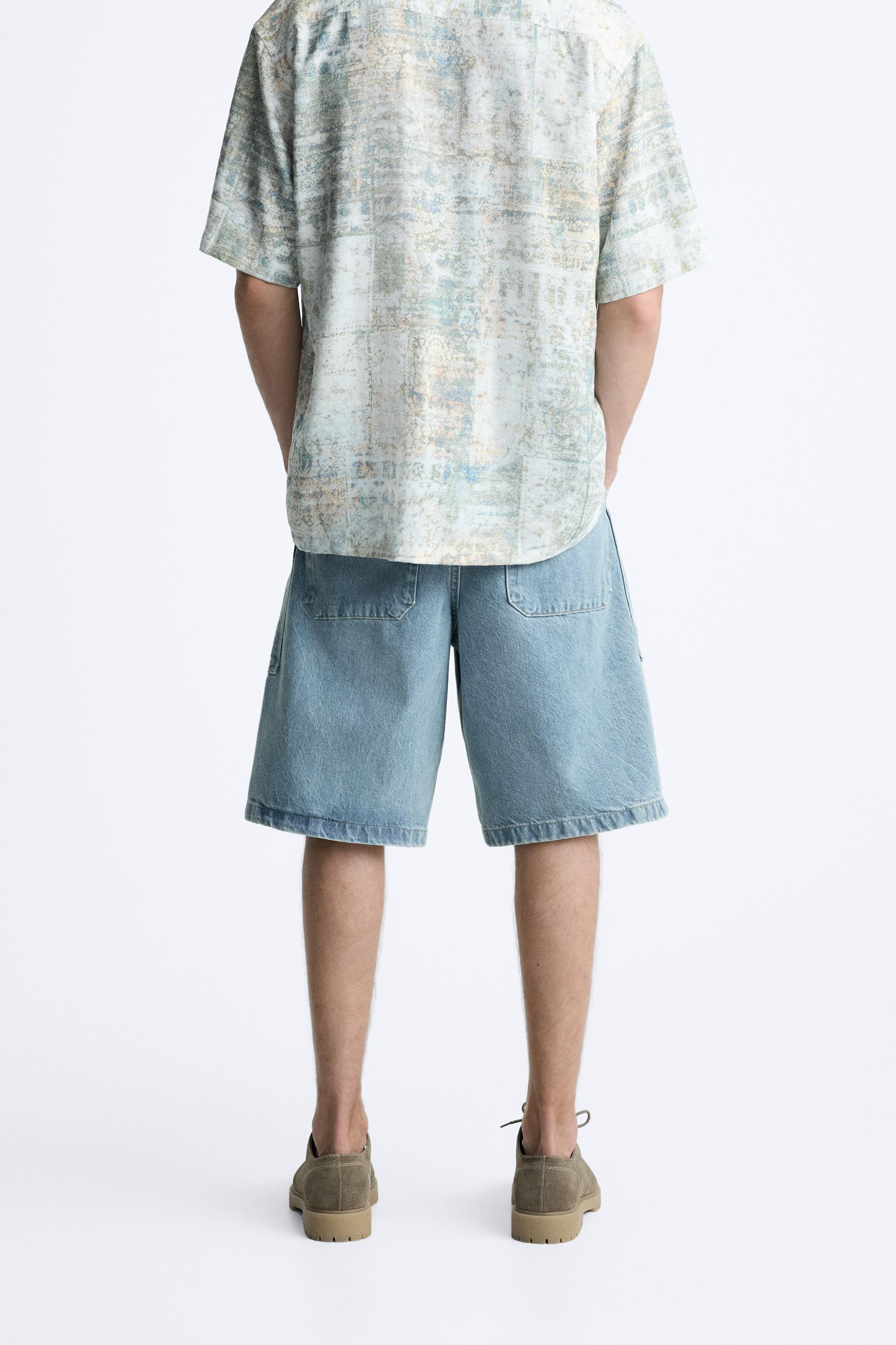 RELAXED FIT DENIM SHORTS Product Image