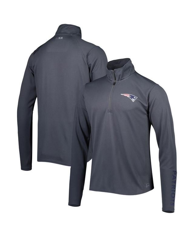 Mens Msx by Michael Strahan Charcoal New England Patriots Half-Zip Hoodie Product Image