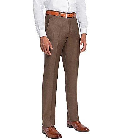 Santorelli Loro Piana Modern Fit Flat Front Dress Pants Product Image