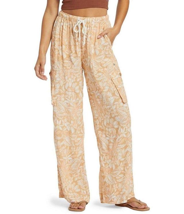 Roxy Precious Cargo High Rise Tropical Printed Pants Product Image