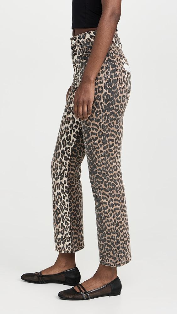 GANNI Print Denim Betzy Cropped Jeans | Shopbop Product Image