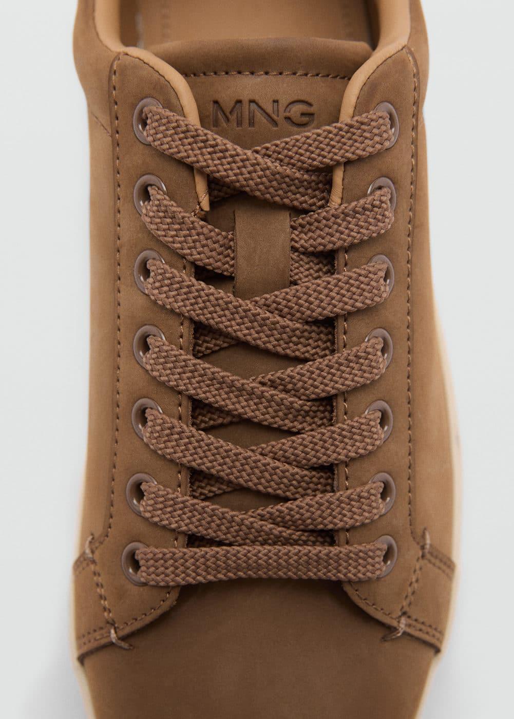 MANGO MAN - Laces suede sneaker brownMen Product Image