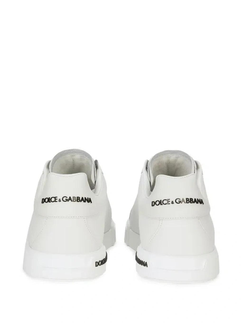 White Portofino Leather Sneakers Product Image