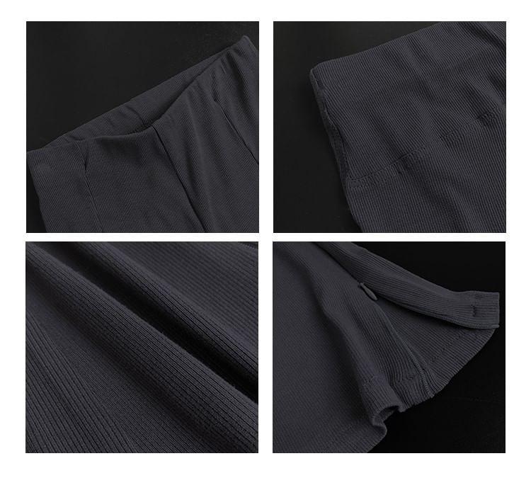 Zipper-Side Flared Sports Pants Product Image