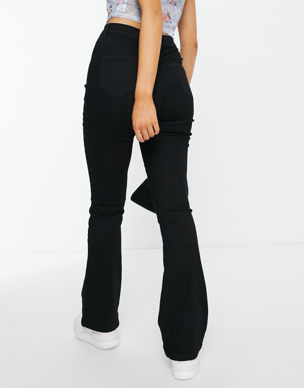 DTT Bianca high rise wide leg disco jeans Product Image