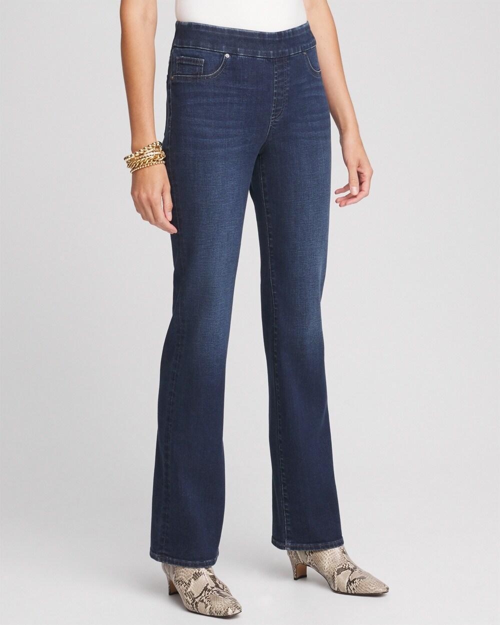 Chico's Slim Pull-On Boot-Cut Jeans Product Image