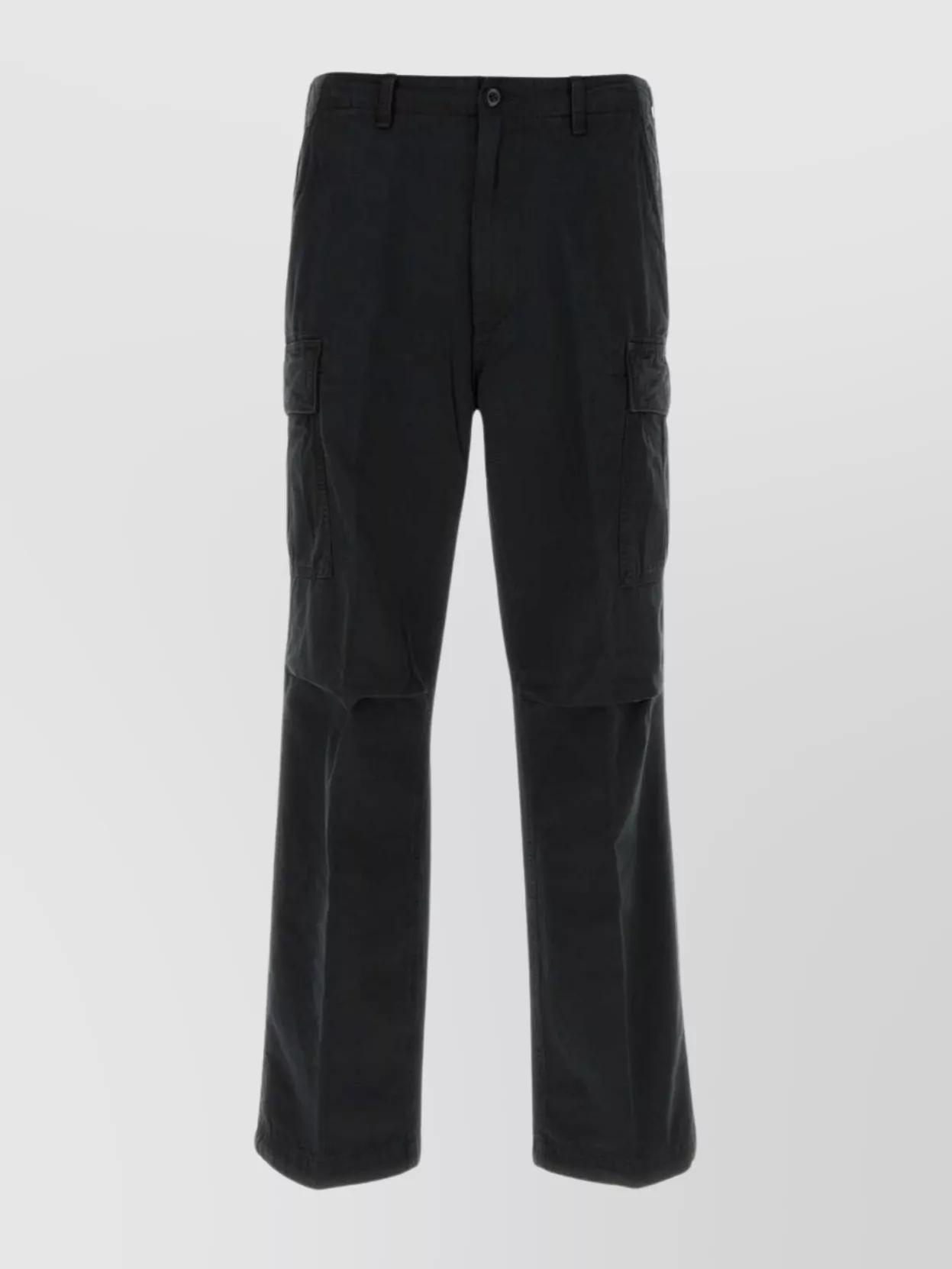 Cargo Pocket Utility Trousers In Black Product Image