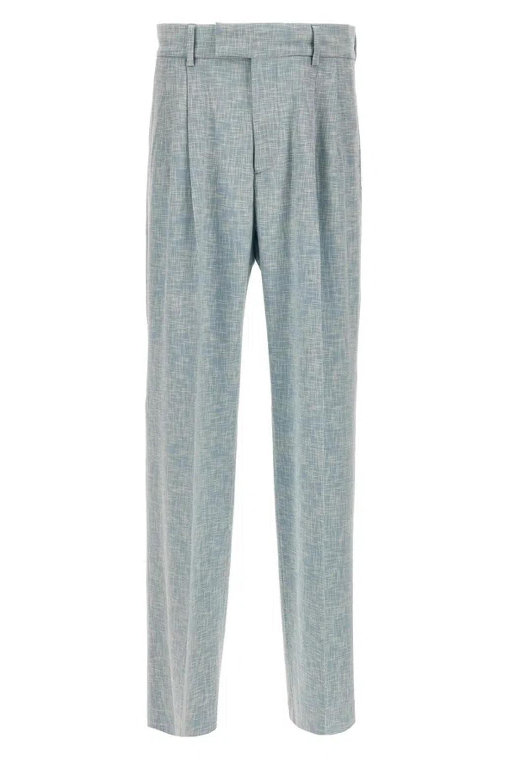 Cross Hatch Dbl Plt Pants Light Blue Product Image