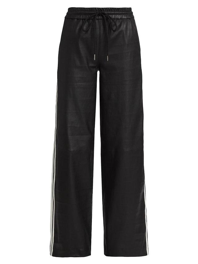 Womens Baggy Leather Drawstring Pants Product Image