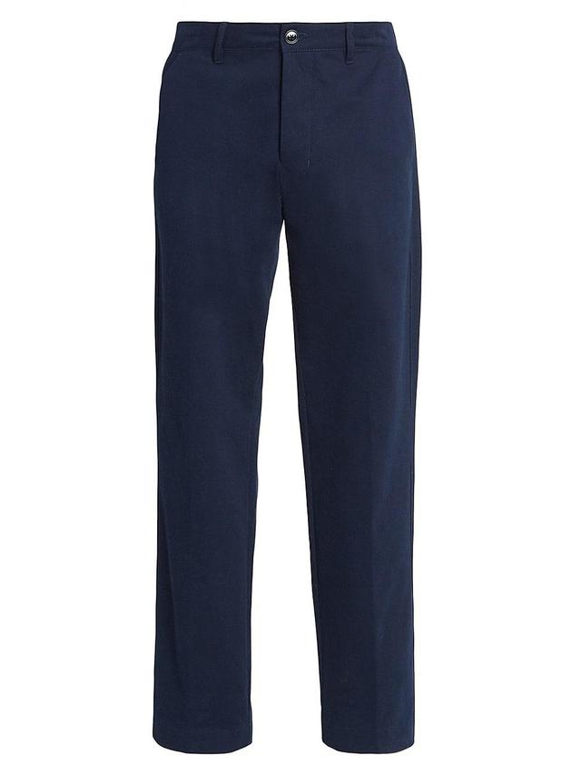 Mens Straight-Fit Cotton Trousers Product Image