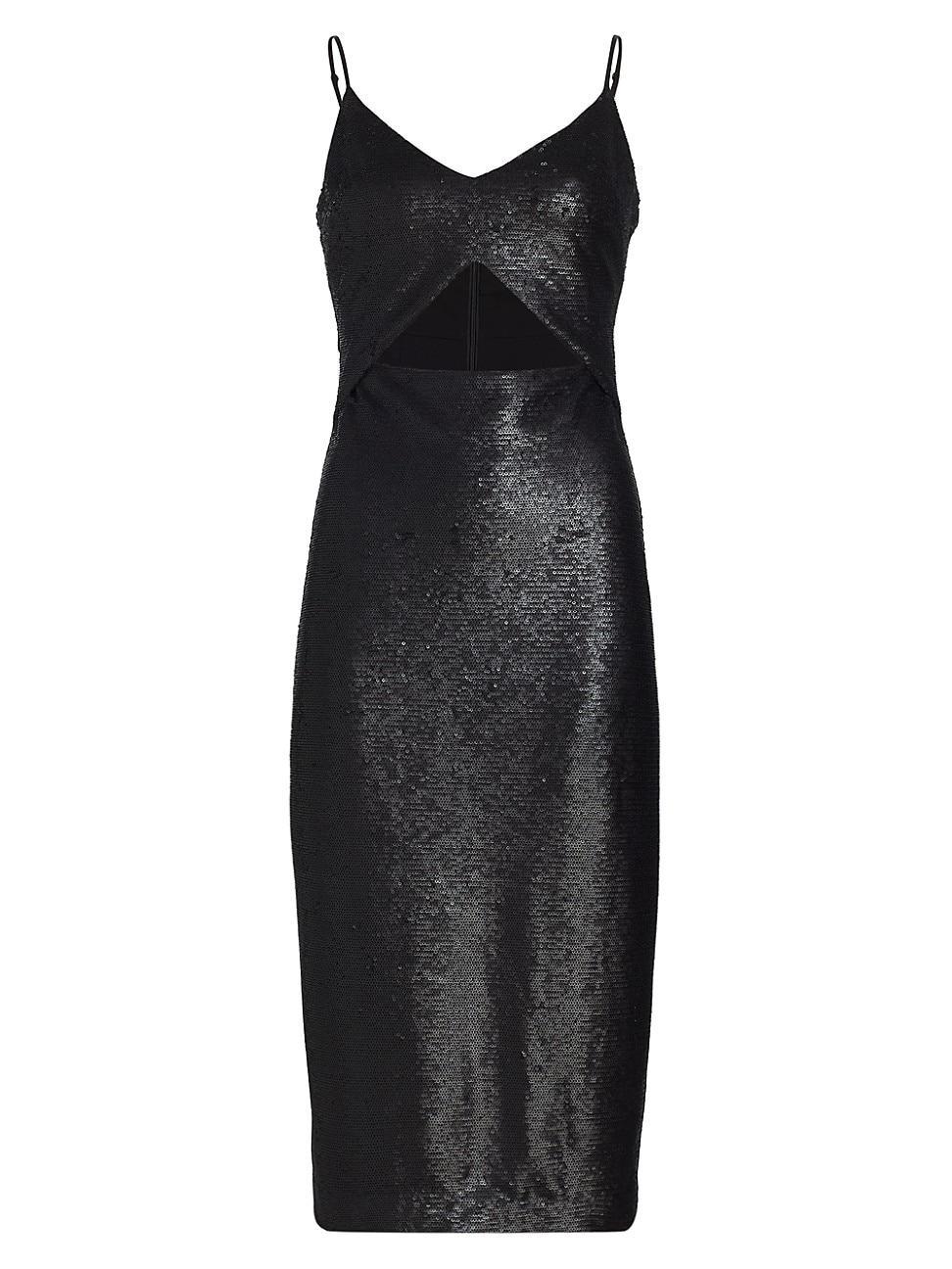 Womens Femme Sequined Cut-Out Midi-Dress product image