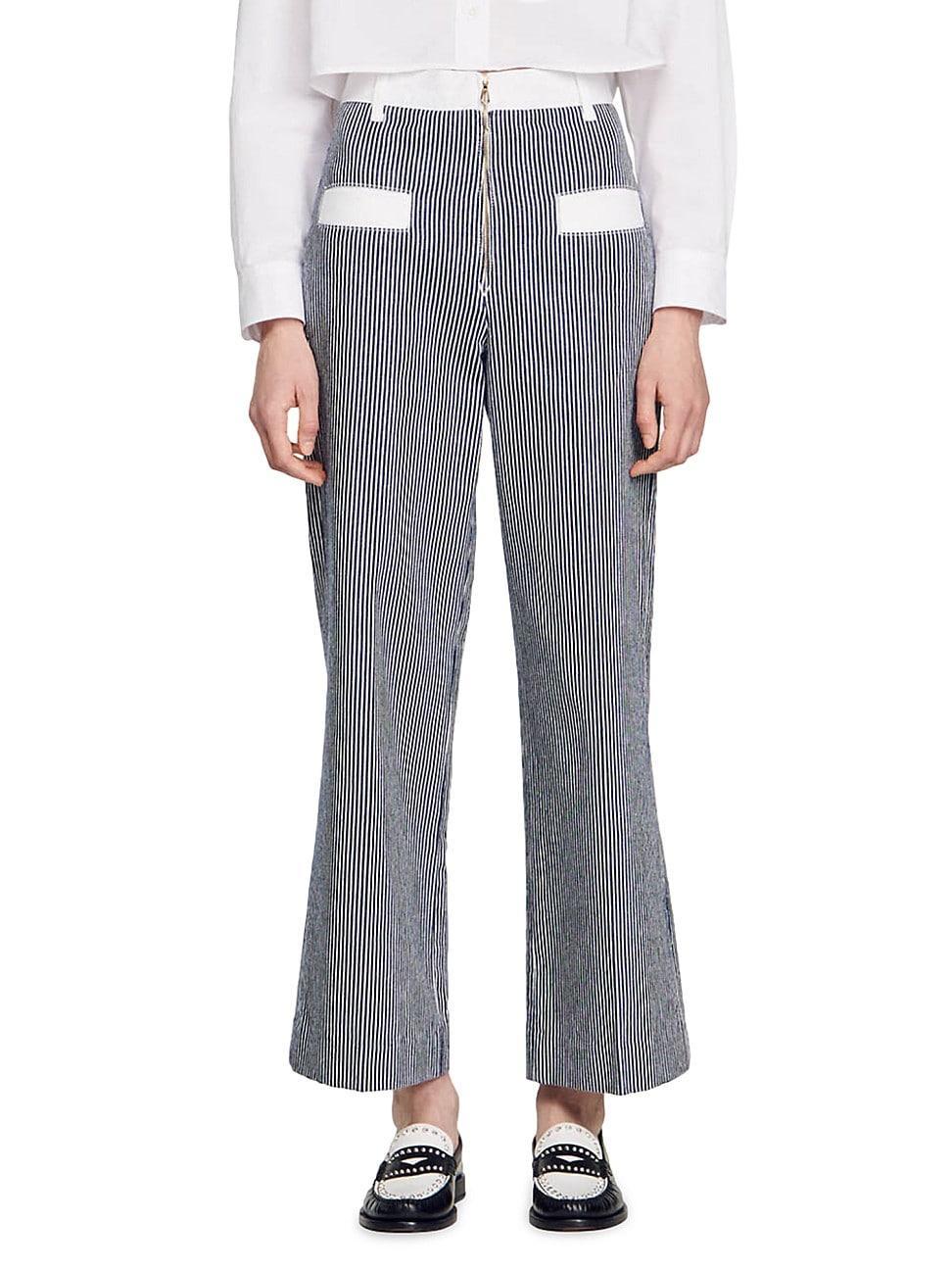 Womens Striped Trousers Product Image