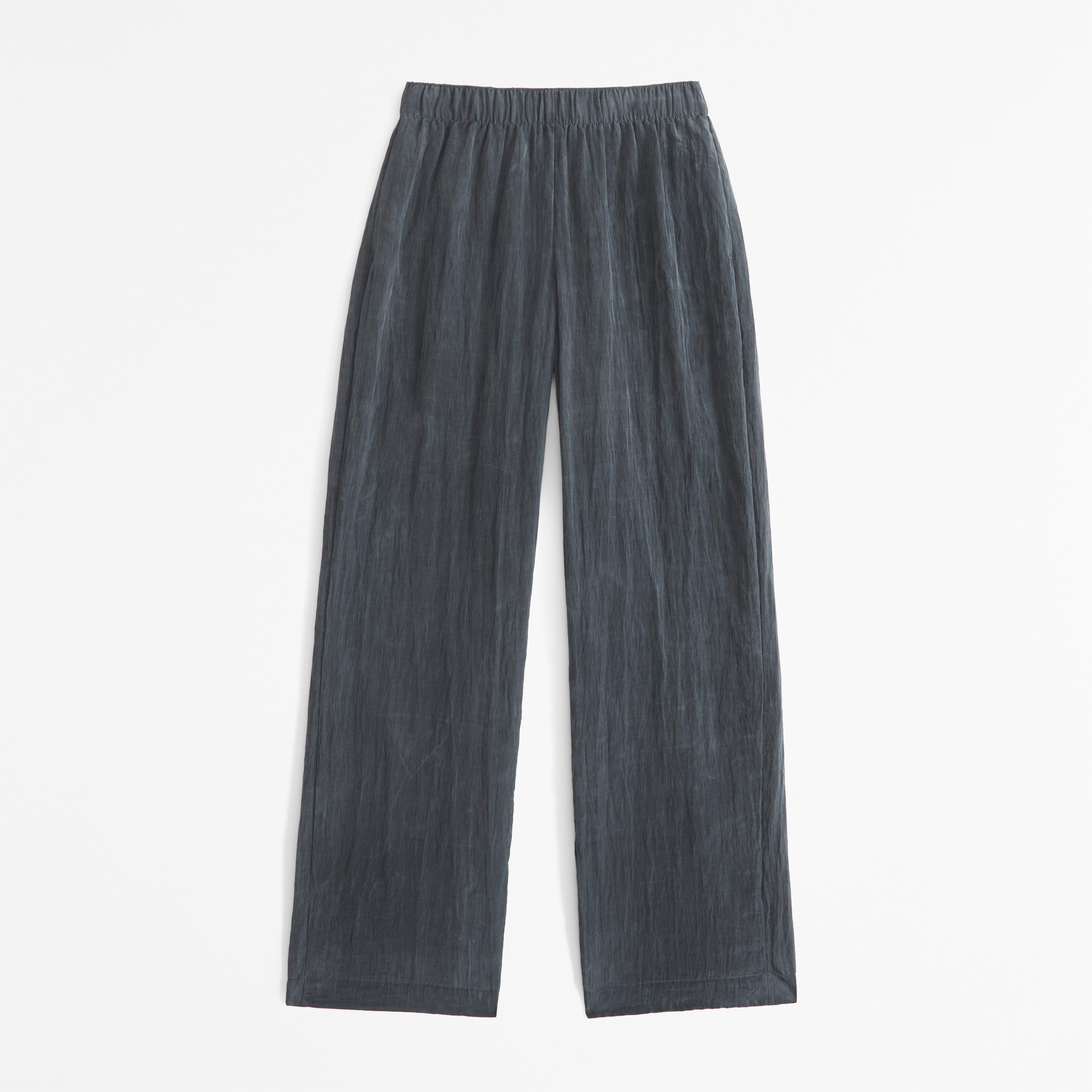 Crinkle Textured Pull-On Pant Product Image