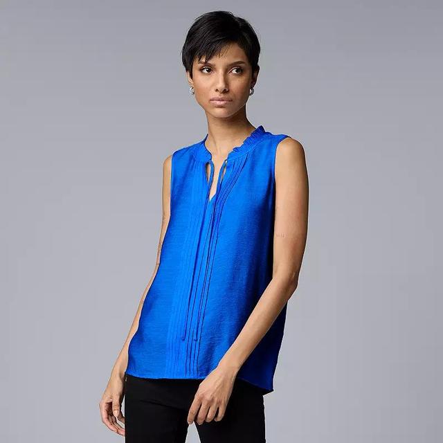 Womens Simply Vera Vera Wang Tie Front Pintuck Top Product Image