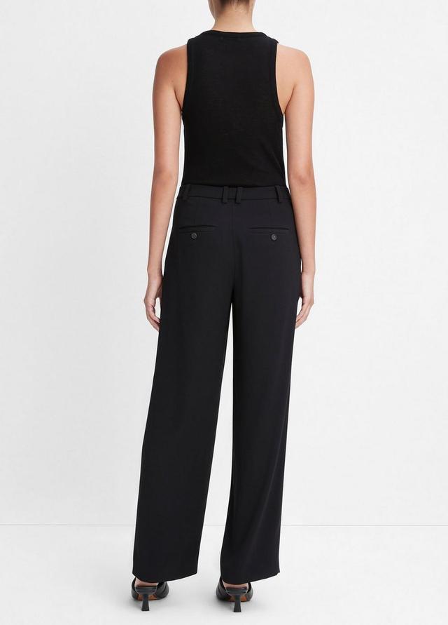 Drop-Waist Pleated Crepe Trouser Product Image