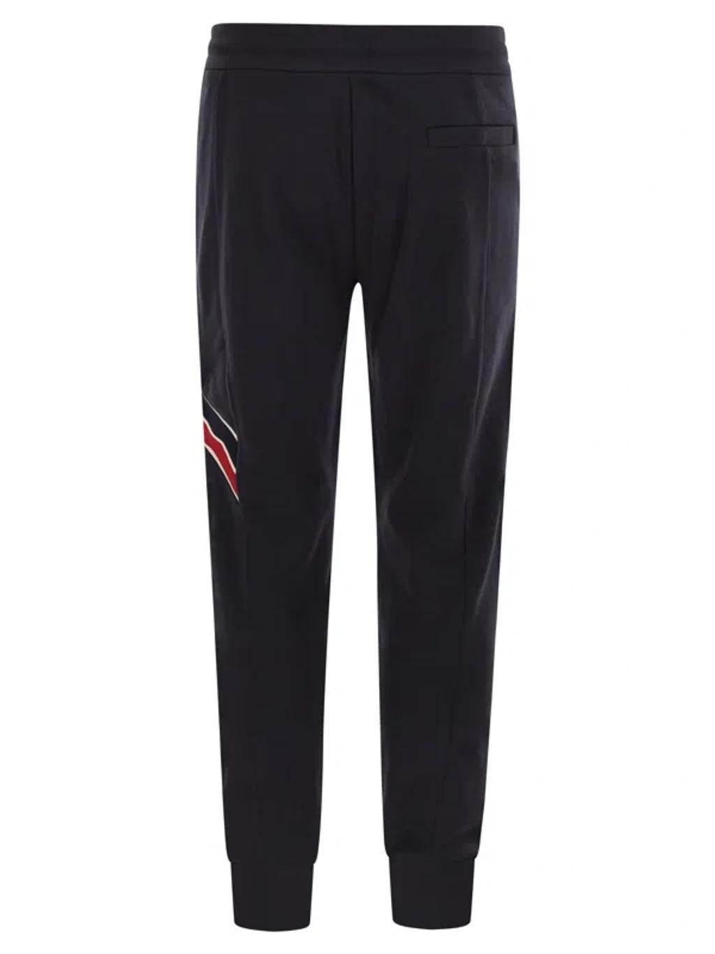 MONCLER Tricolour Sports Trousers In Blue Product Image