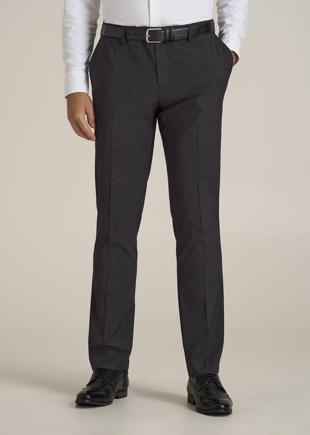 Suit Trousers for Tall Men in Charcoal Plaid Product Image