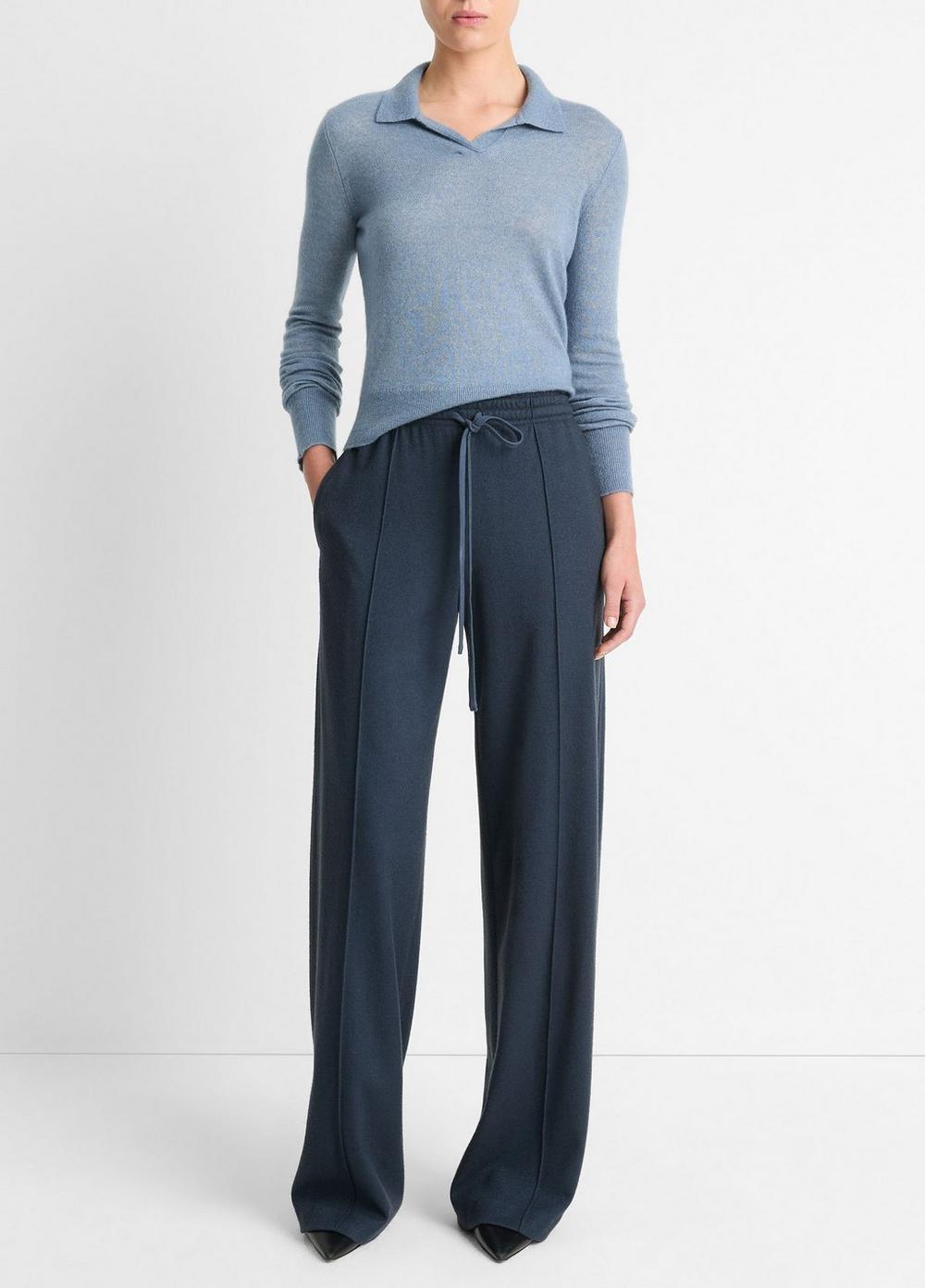 Wool-Blend Drawstring Pull-On Pant Product Image