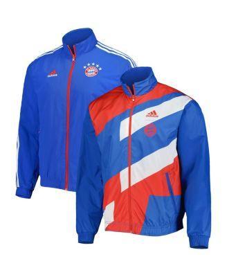 Mens adidas Blue Bayern Munich Team Logo Anthem Full-Zip Jacket Product Image