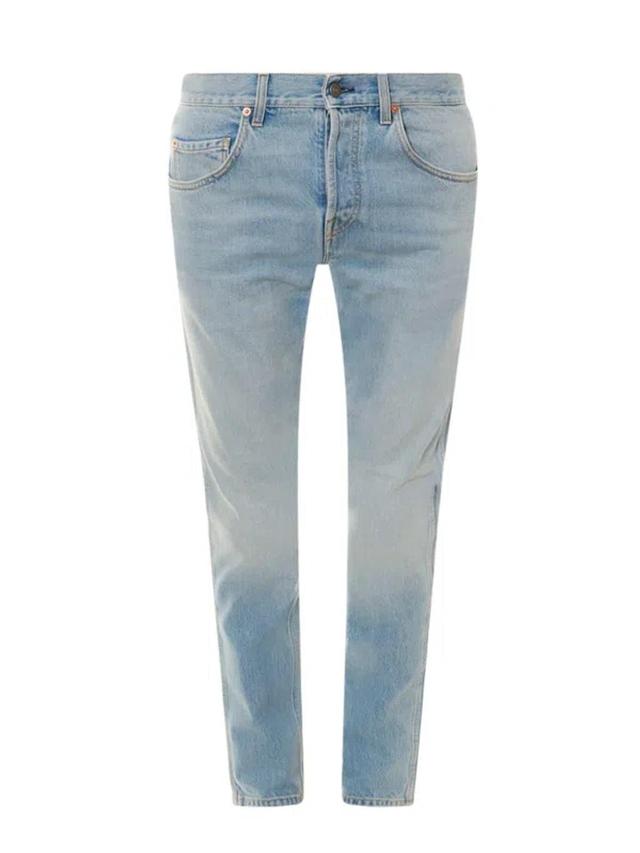 Blue Slim Cut Jeans Product Image