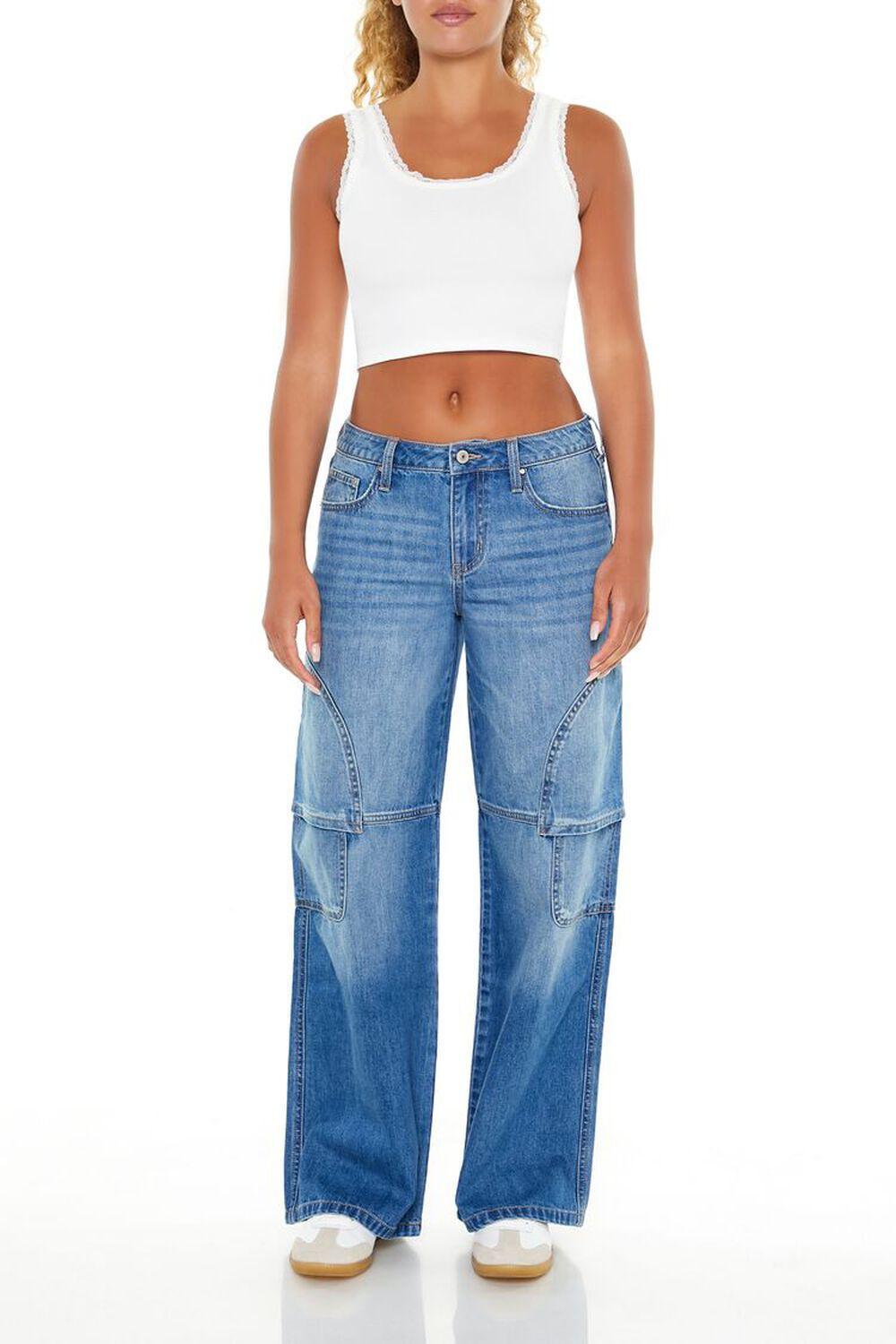 Wide-Leg Mid-Rise Jeans | Forever 21 product image