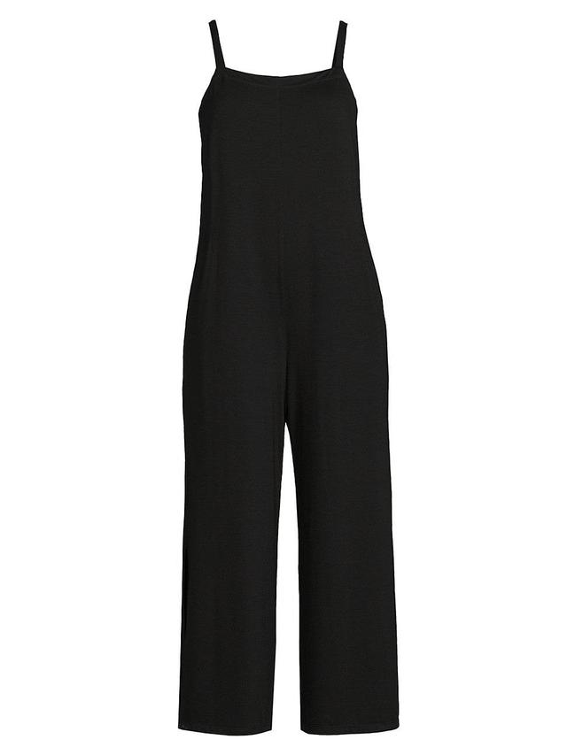 Womens Cropped Stretch-Knit Jumpsuit Product Image