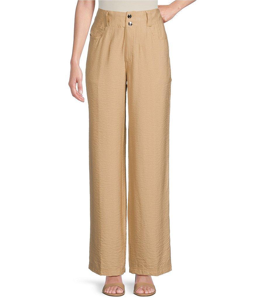 DKNY Crinkle Dressing Straight Leg Pant Product Image