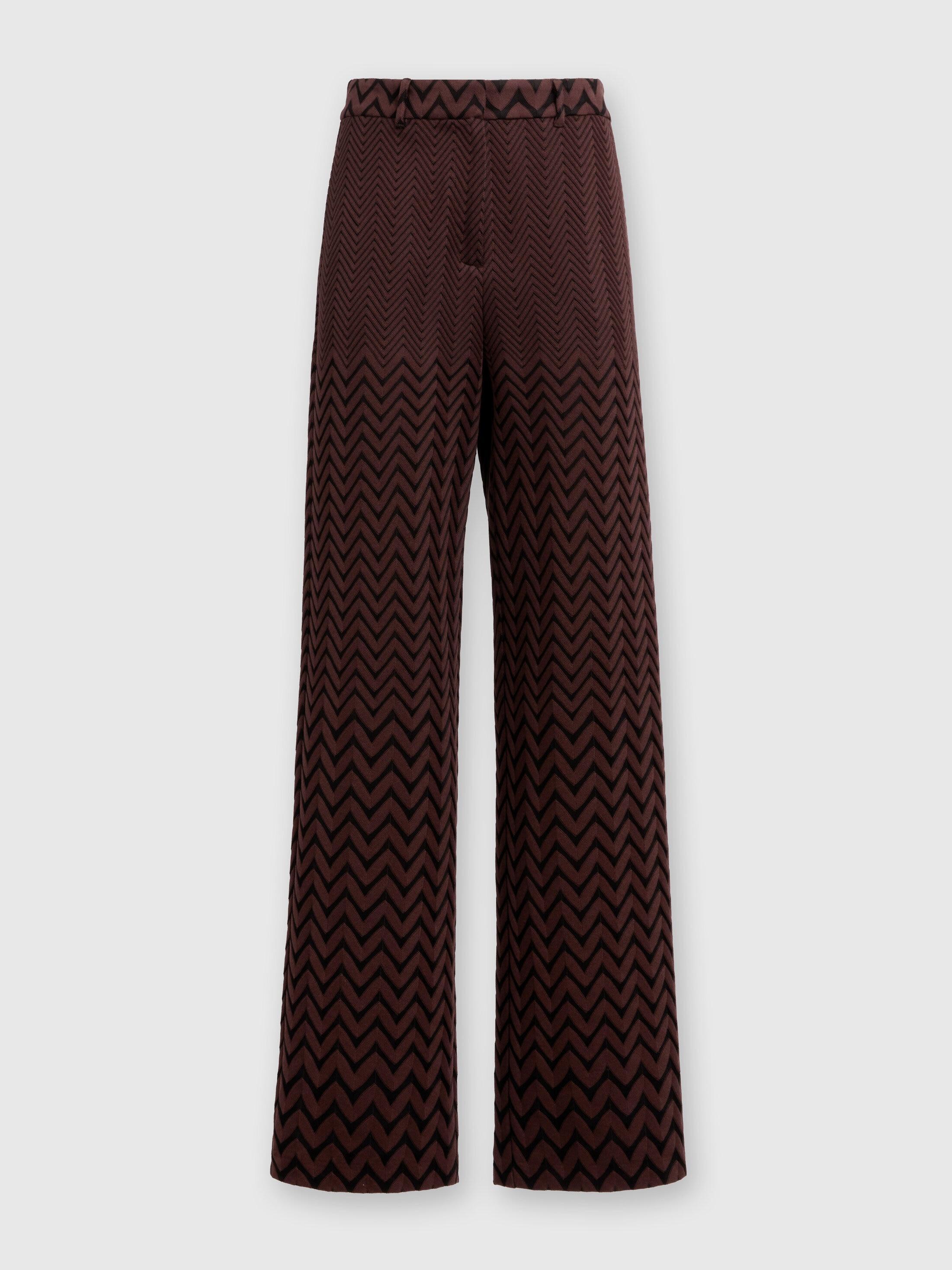 Classic zigzag cotton and viscose trousers product image