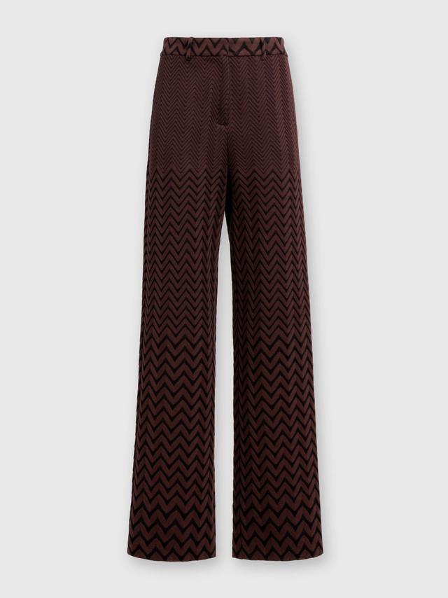 Classic zigzag cotton and viscose trousers Product Image