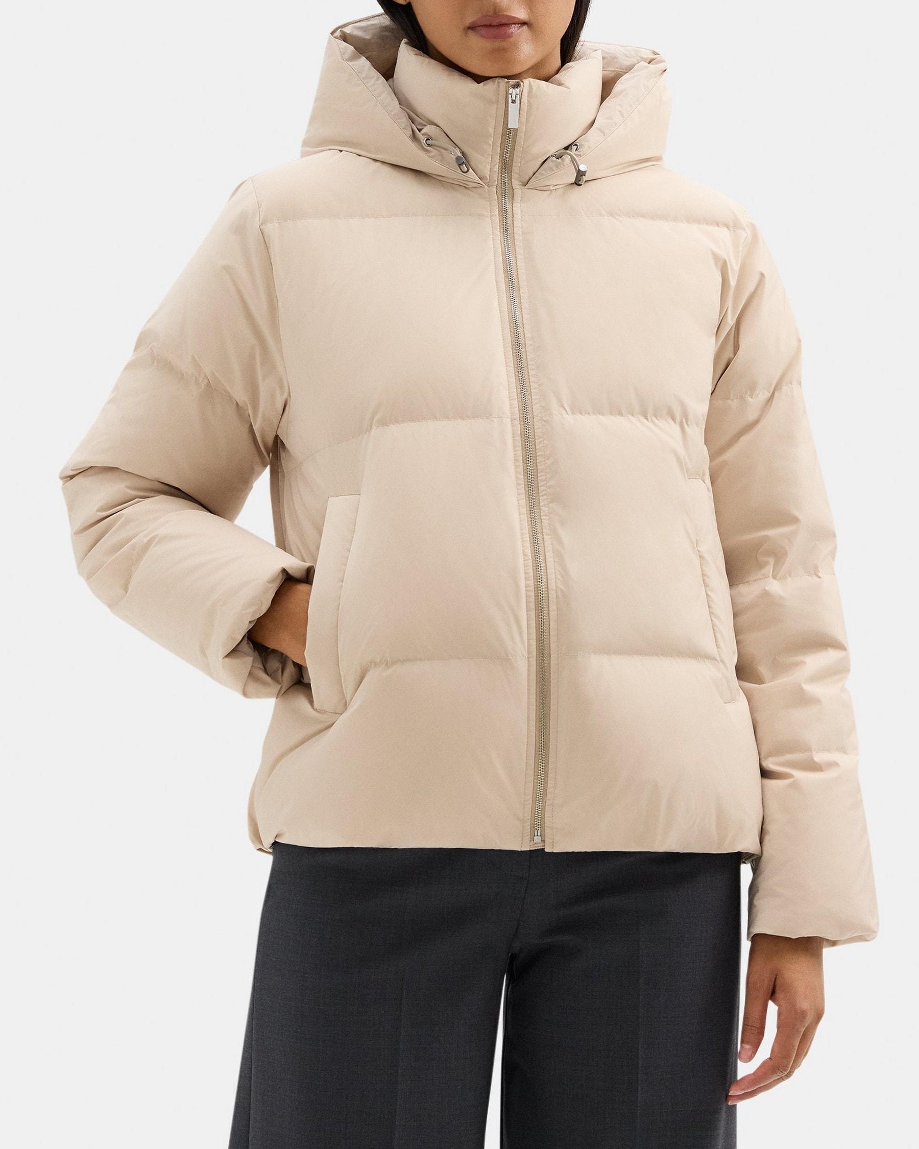 Hooded Puffer Jacket in City Poly Product Image