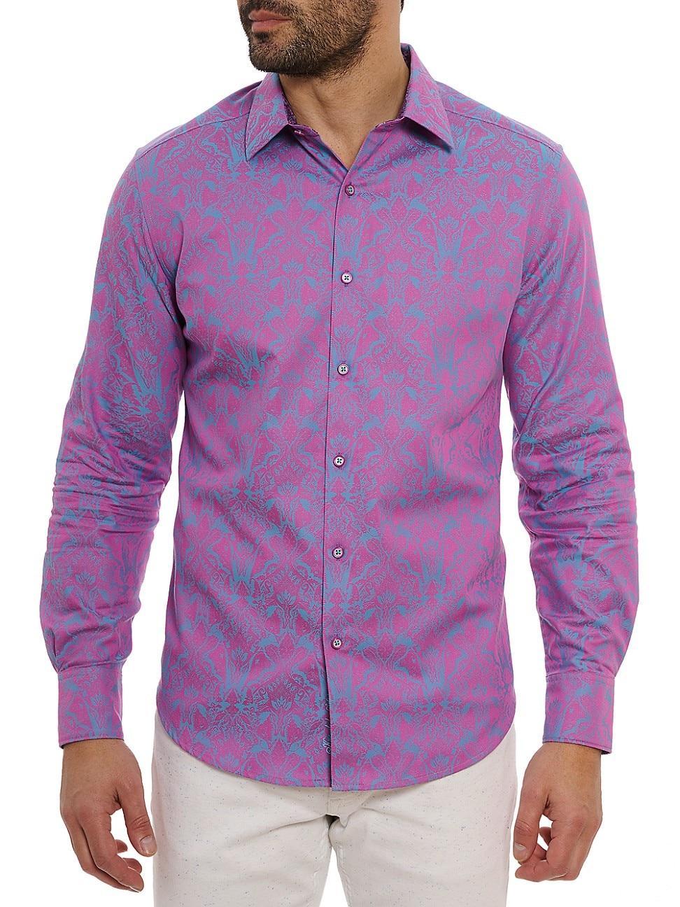 Mens Highland Abstract Button-Front Shirt Product Image