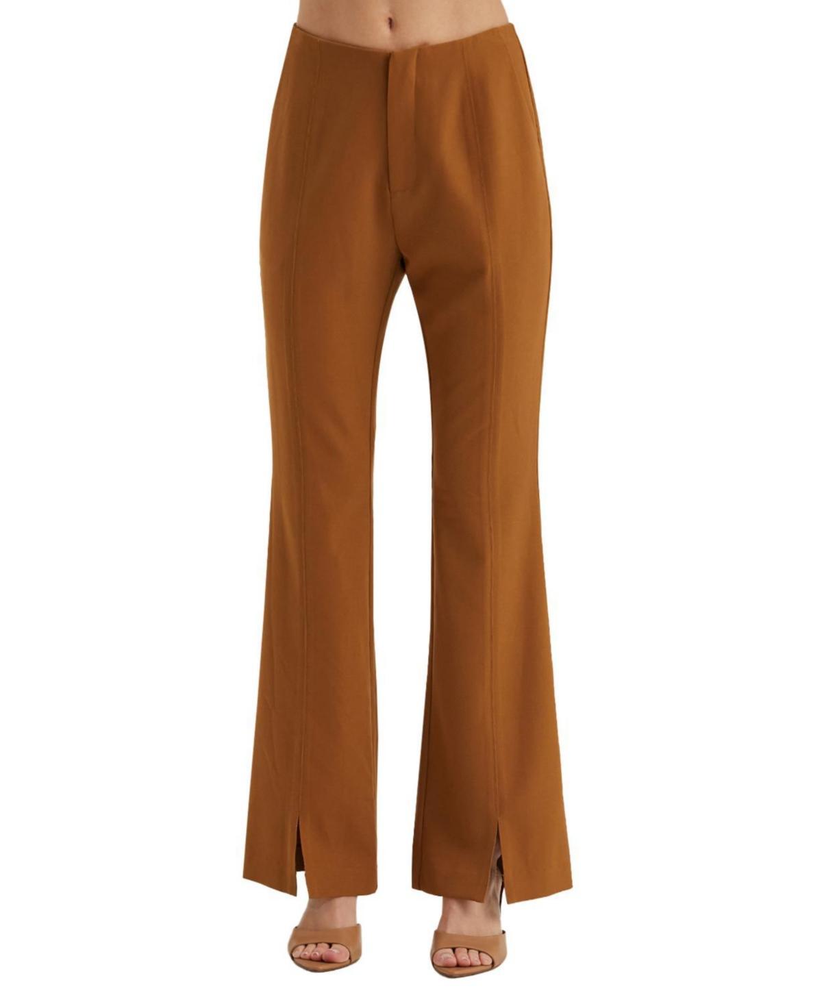 Womens Noelle Front Slit Flare Pants Product Image