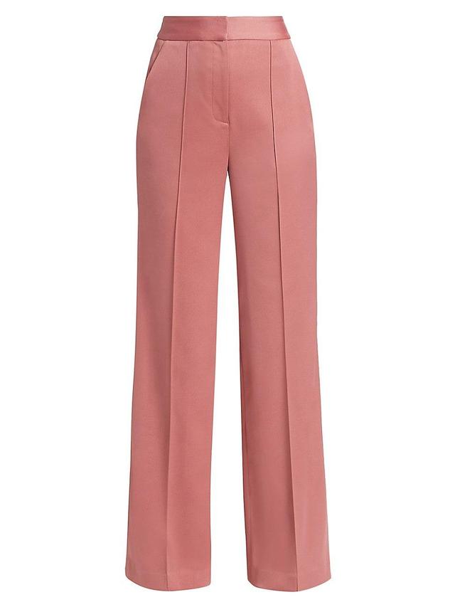 Womens Edia Satin Straight-Leg Pants Product Image