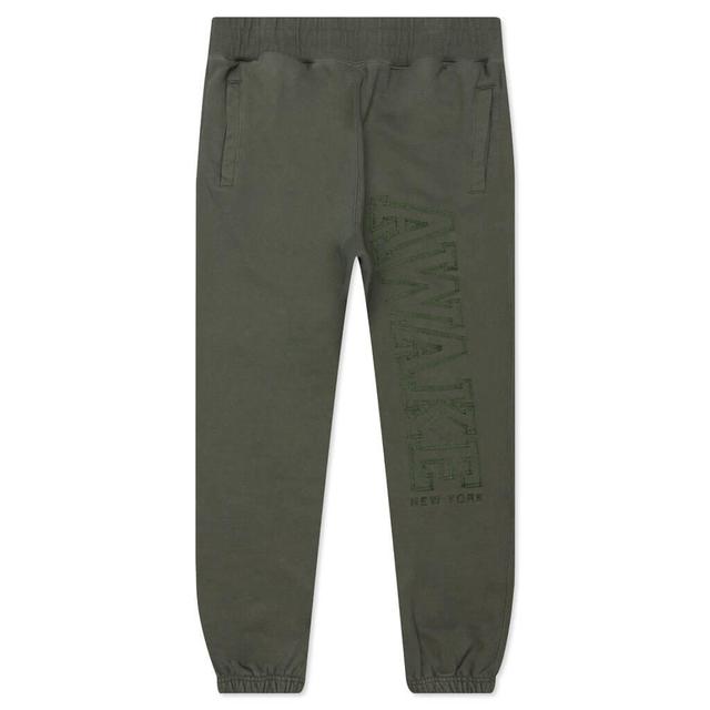 Awake Block Logo Sweatpant - Olive Male Product Image