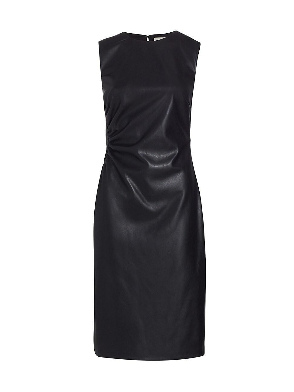 Womens Diana Faux Leather Sheath Dress Product Image