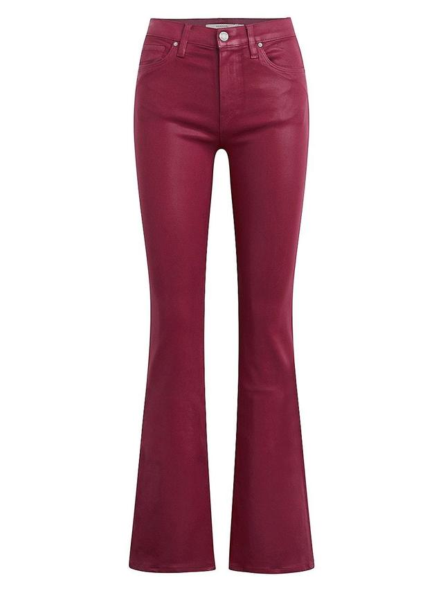 Womens Barbara High-Rise Stretch Coated Bootcut Jeans Product Image