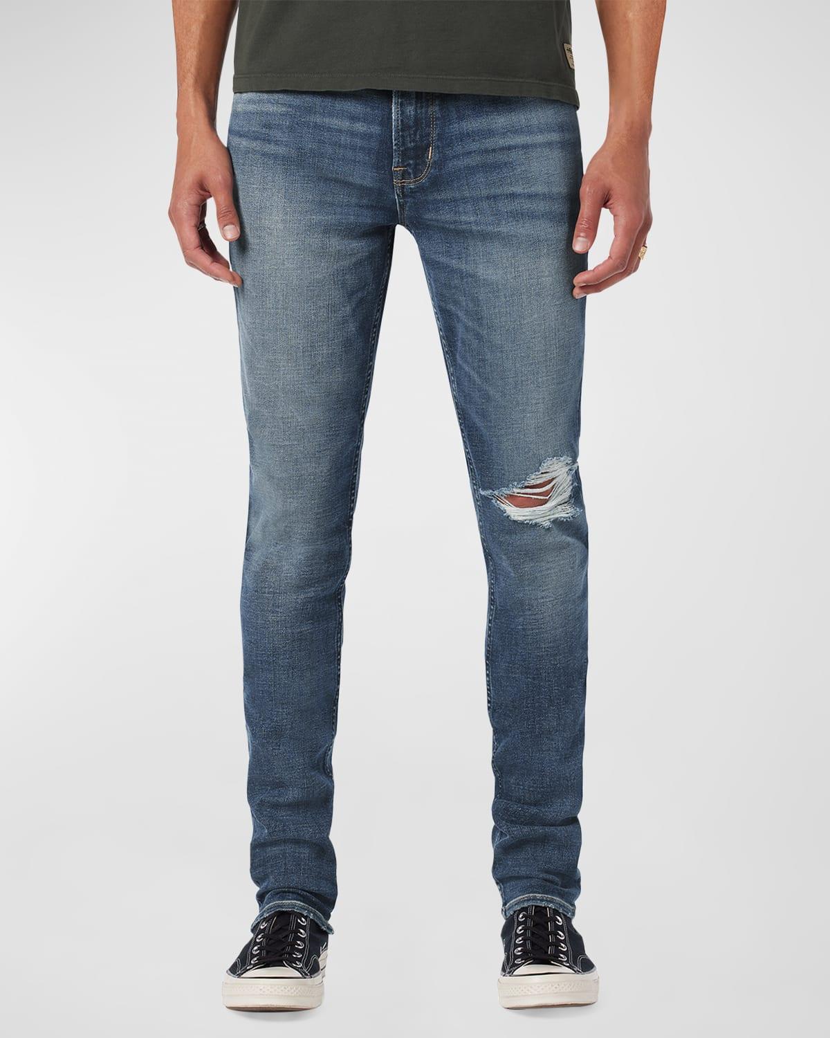 Mens Zack Distressed Skinny Jeans Product Image