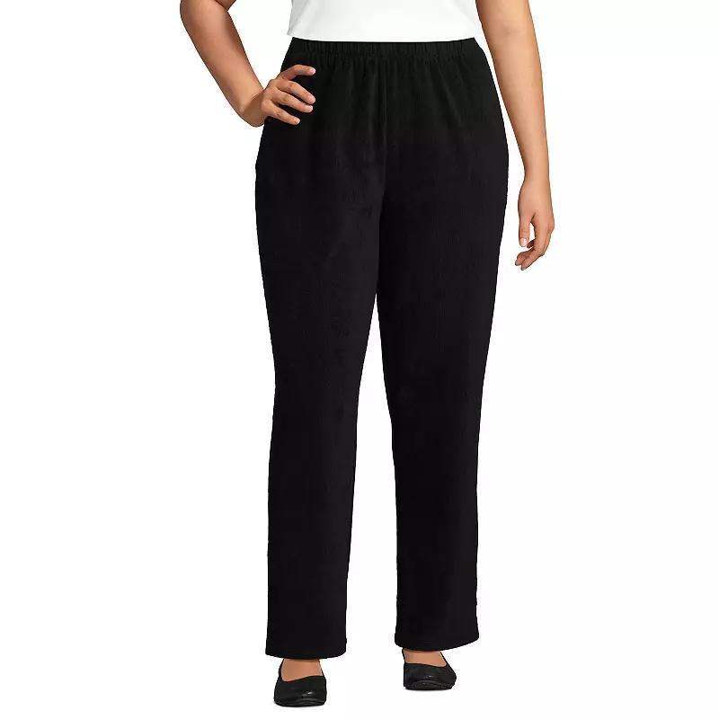 Plus Size Lands End Sport Knit High-Rise Corduroy Pull-On Pants, Womens Product Image