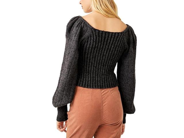 Free People Katie Mix Stitch Square Neck Sweater Product Image