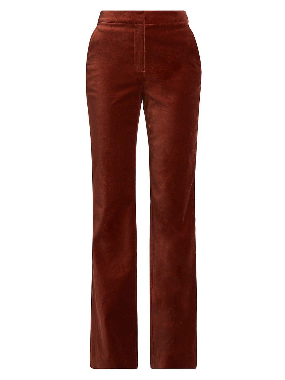 Womens Blake Velvet Flare Trousers Product Image