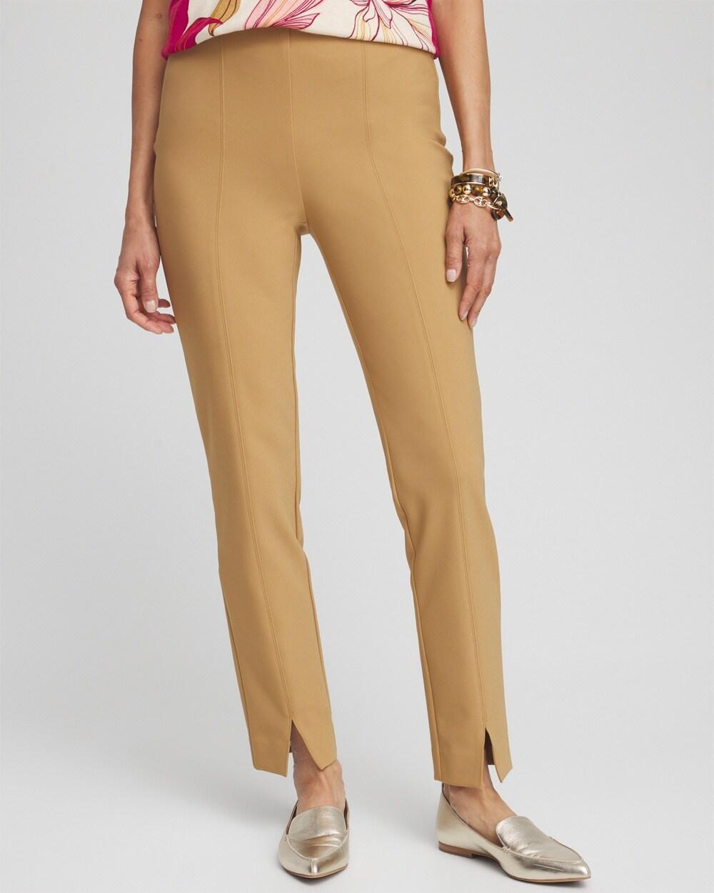 Women's Bi-Stretch Front Seam Slit Ankle Pants Product Image