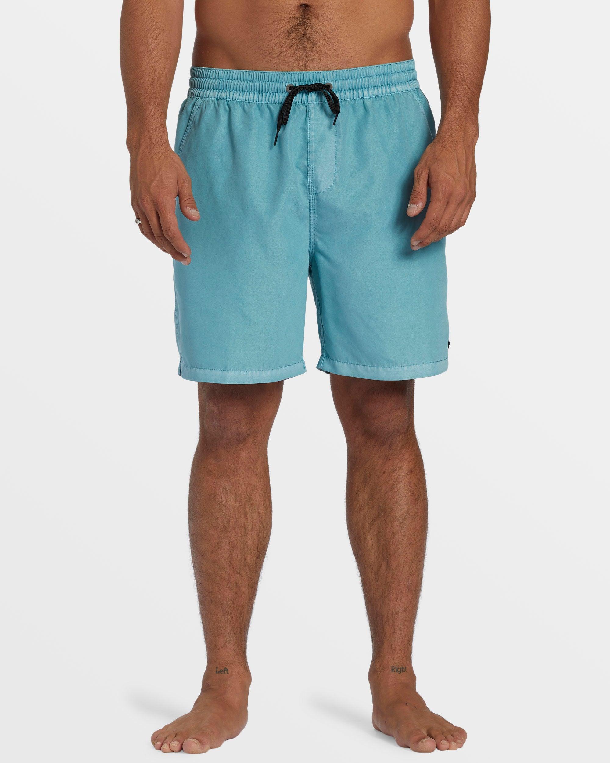 All Day Overdyed Layback 17" Swim Trunks - Dusty Blue Male Product Image