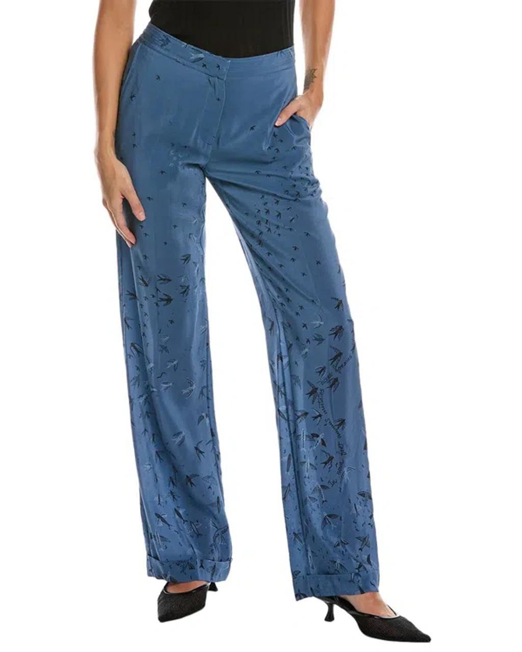 Silk Pant In Blue Product Image