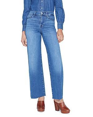 Womens Le Slim Palazzo Raw-Edge Jeans Product Image