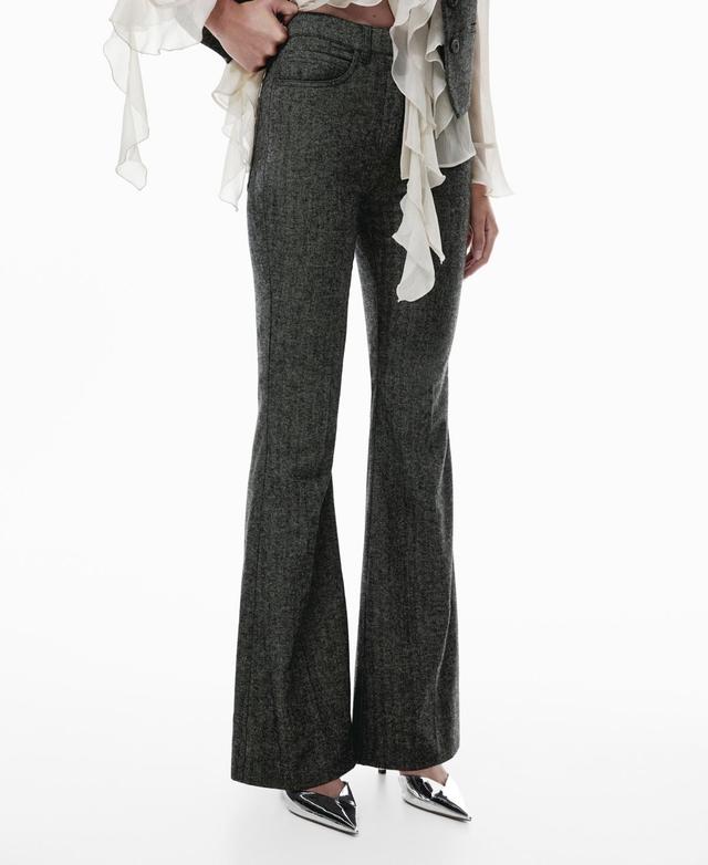 MANGO - Flared wool suit pants greyWomen Product Image