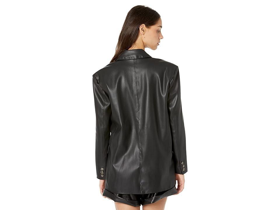 Blank NYC Leather Oversized Blazer Women's Clothing Product Image