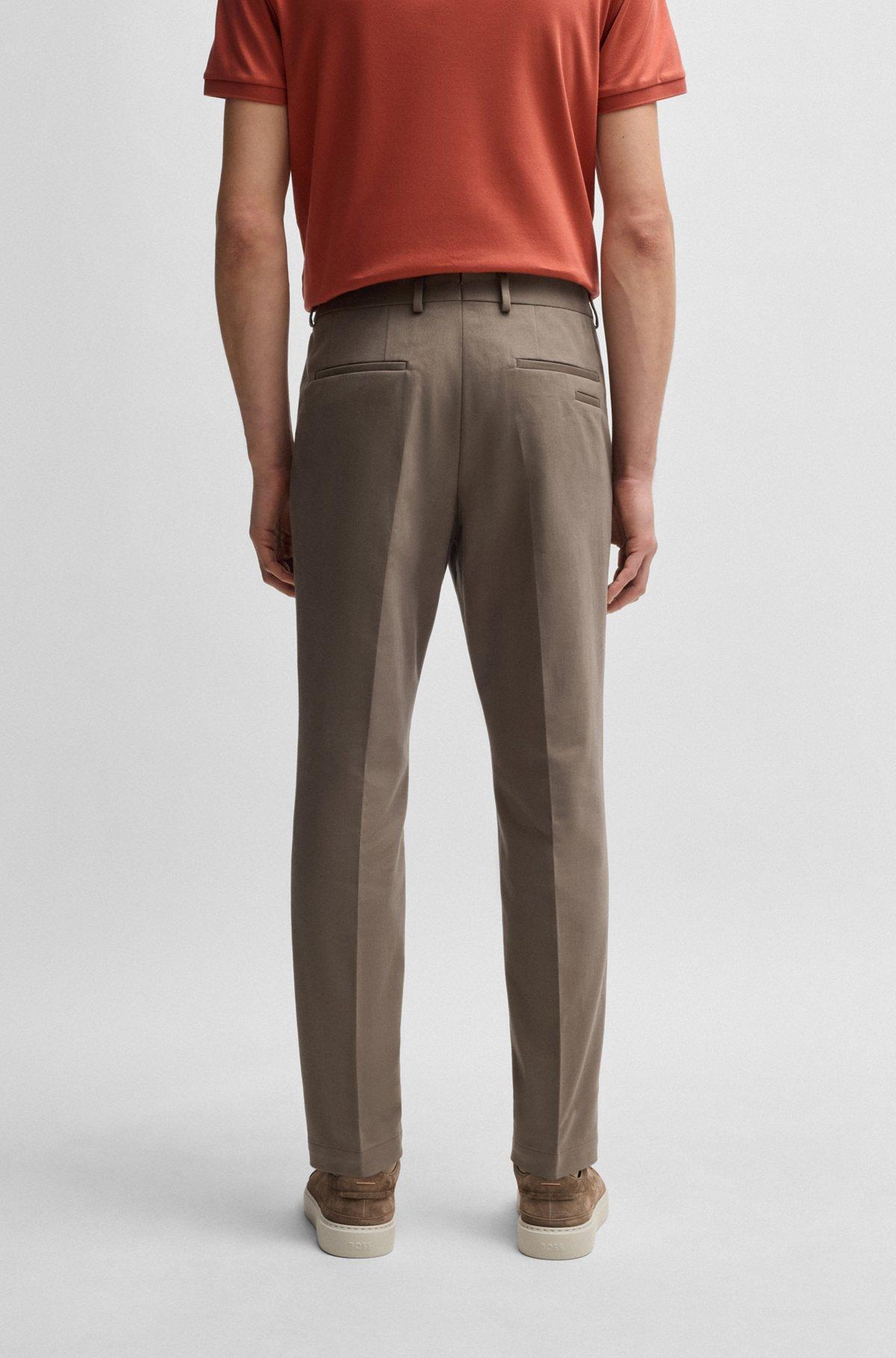 Slim-fit trousers in cotton, cashmere and stretch Product Image